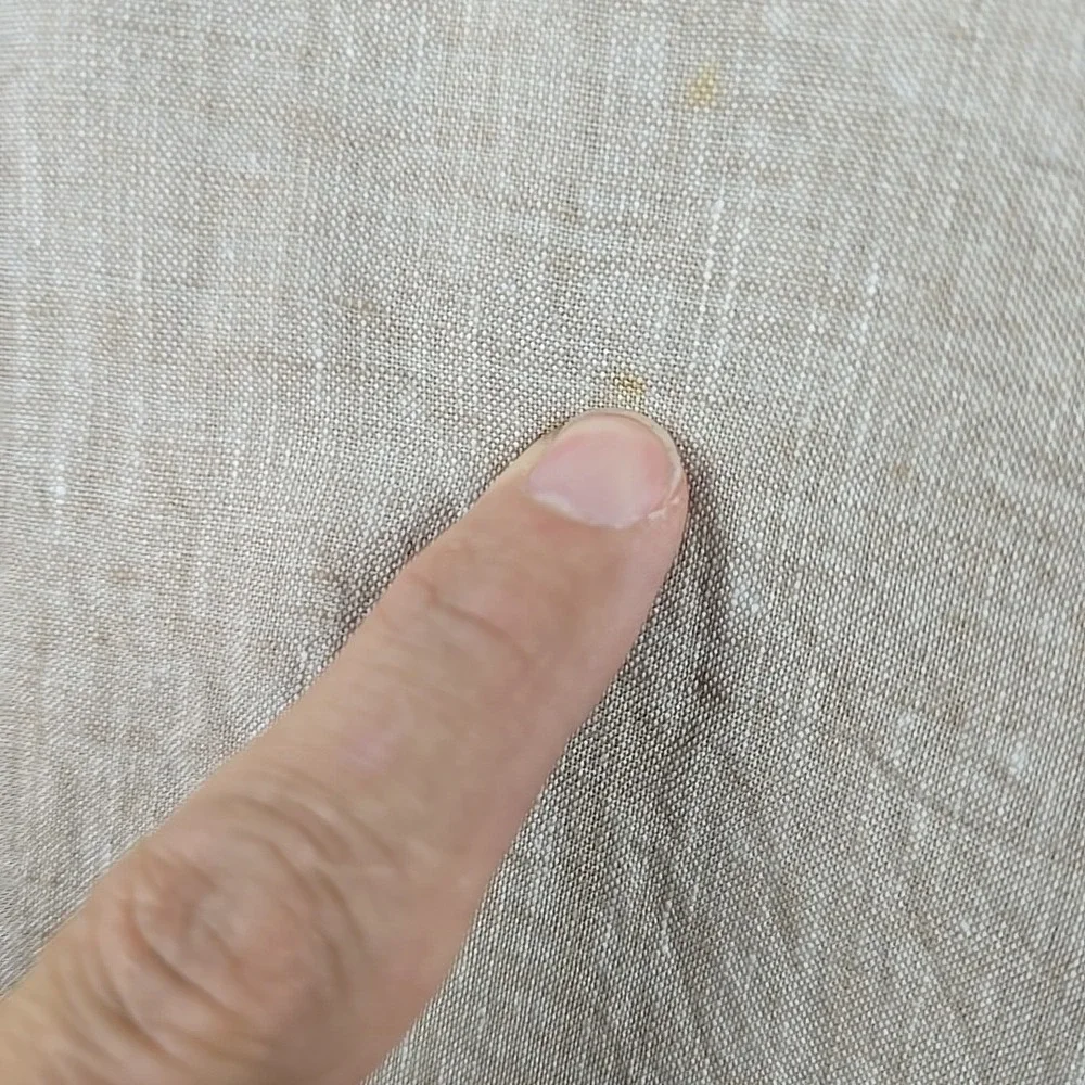 Porter &‎ Ash 100% Linen Shirt Mens XL Biege Lighteight Short Sleeve Button Up - Picture 7 of 9